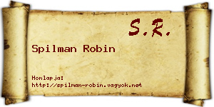 Spilman Robin névjegykártya
